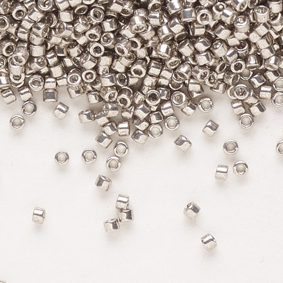 DB0436 - 11/0 - Miyuki Delica - Opaque Galvanized Pewter - 7.5gms - Cylinder Seed Beads