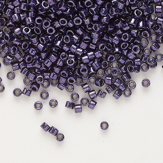 DB0464 - 11/0 - Miyuki Delica - Opaque Nickel-Finished Dark Purple - 7.5gms - Cylinder Seed Bead