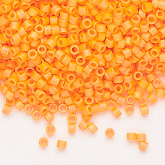 DB1593 - 11/0 - Miyuki Delica - Opaque Matt Rainbow Mandarin Orange - 7.5gms - Cylinder Seed Beads