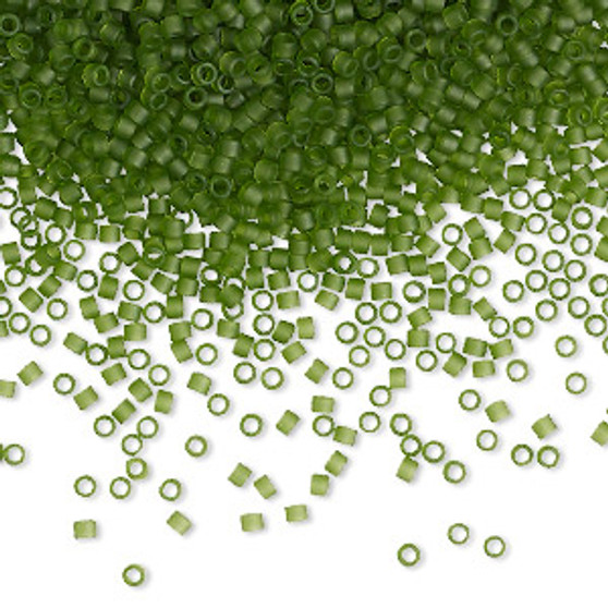 DB1267 - 11/0 - Miyuki Delica - Translucent Matt Olive Green - 7.5gms - Cylinder Seed Beads