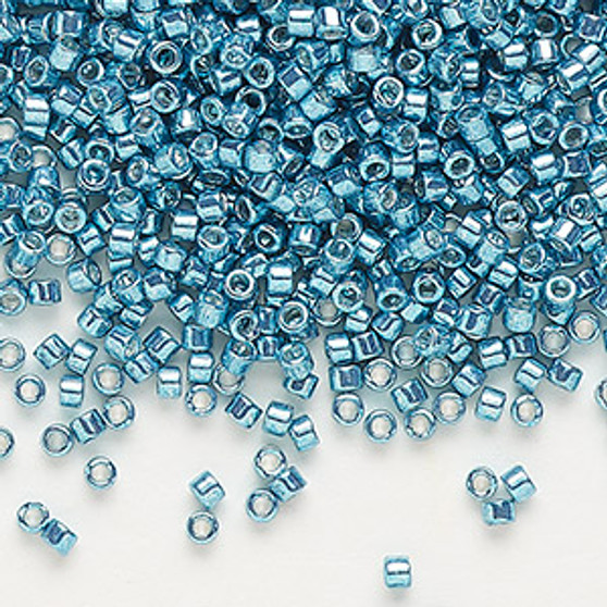 DB0427 - 11/0 - Miyuki Delica - Opaque Galvanized Dark Aqua – 7.5gms - Cylinder Seed Beads