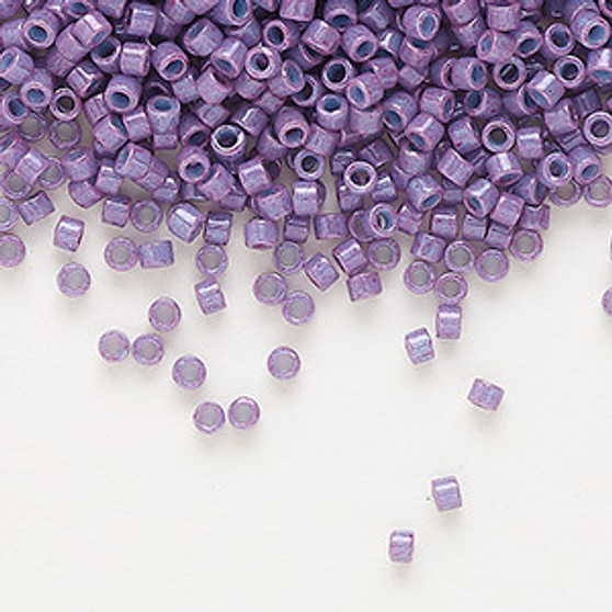 DB0660 - 11/0 - Miyuki Delica - Opaque Dark Orchid Dyed Light Blue - 7.5gms - Cylinder Seed Beads
