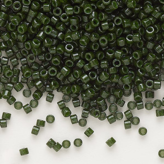 DB0663 - 11/0 - Miyuki Delica - Opaque Olive Dyed Green - 7.5gms - Cylinder Seed Beads