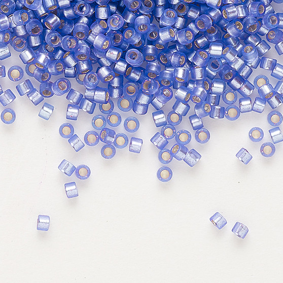 DB0694 - 11/0 - Miyuki Delica - Transparent Silver Lined Frosted Purple - 7.5gms - Cylinder Seed Beads