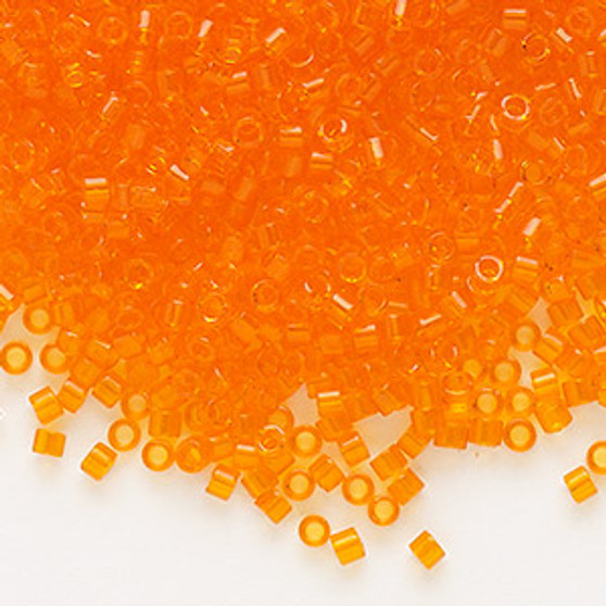 DB0703 - 11/0 - Miyuki Delica - Transparent Orange - 7.5gms - Cylinder Seed Beads