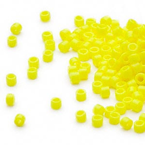 DB0721 - 11/0 - Miyuki Delica - Opaque Yellow - 7.5gms - Cylinder Seed Beads