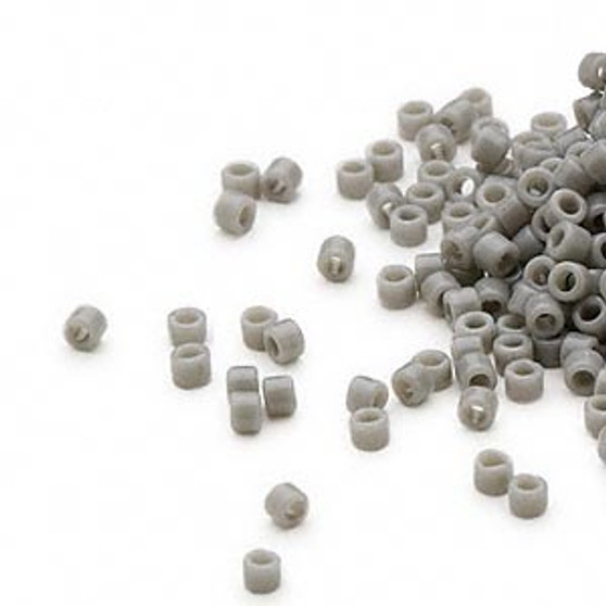 DB0731 - 11/0 - Miyuki Delica - Opaque Grey - 7.5gms - Cylinder Seed Beads