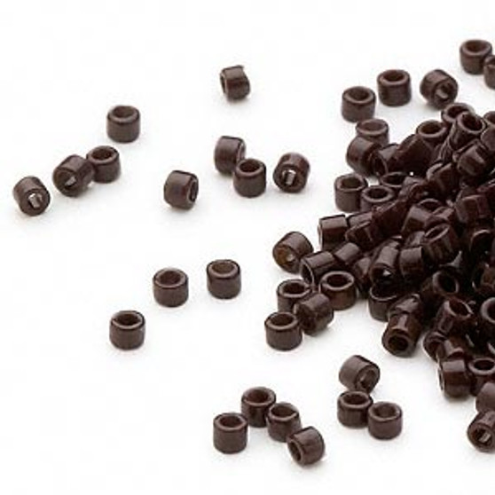 DB0734 - 11/0 - Miyuki Delica - Opaque Chocolate Brown - 7.5gms - Cylinder Seed Beads