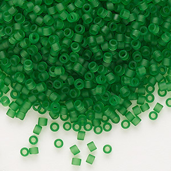 DB0746 - 11/0 - Miyuki Delica - Translucent Matt Green - 7.5gms - Cylinder Seed Beads