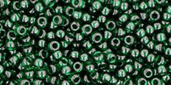 TOHO Round Seed Beads 11/0 Tube 5.5" : TR-11-939_b Transparent Green Emerald