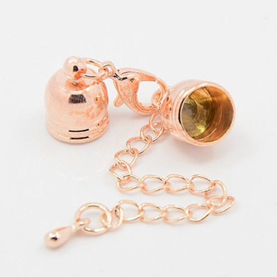Cord End Sets (Cord Ends  - 3mm I.D.) - Pack of 3 sets -  Copper