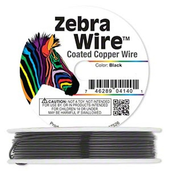 1 x reel of Zebra Wire round - 24 guage (71 yards, 65metres) Black