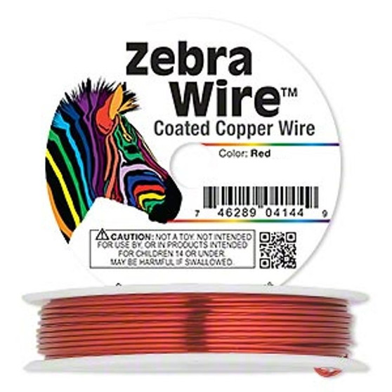 1 x reel of Zebra Wire round - 24 guage (71 yards, 65metres) Red