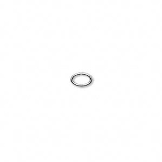Jump ring, Silver-plated brass, 6x4mm oval, 4.3x2.5mm inside diameter, 20 gauge. Sold per pkg of 100.
