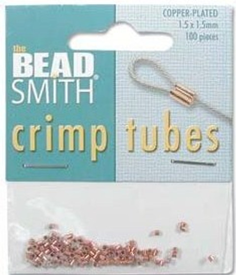 Tube Crimp Pack - 1.5mm x 1.5mm - Copper - 100 Pieces