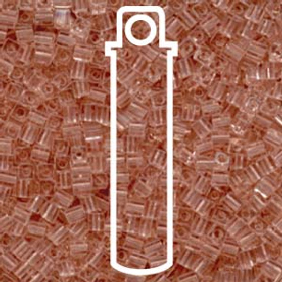 Transparent Light Tea Rose Miyuki 3mm Cubes Apprx 20gm (420 beads) - SB3-155