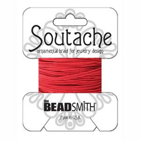 3yd card Rayon Soutache Poinsetta - 3mm Diameter