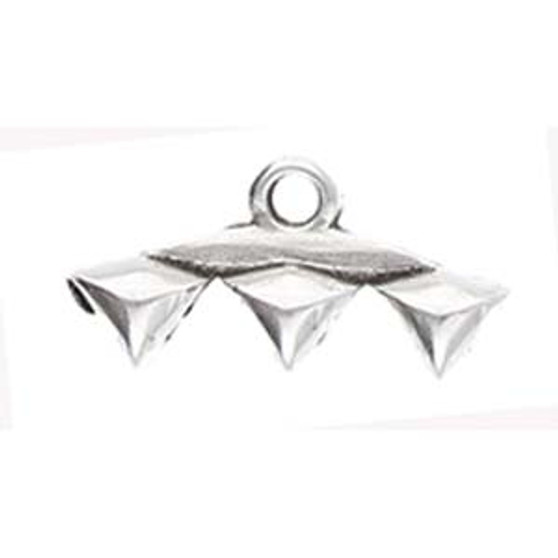 Last Stock: Cymbal Vani III-GEMDUO bead ENDING Ant Silver Plate - 2 pk