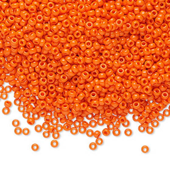 11-406 - 11/0 - Miyuki - Opaque Orange - 250gms - Glass Round Seed Bead