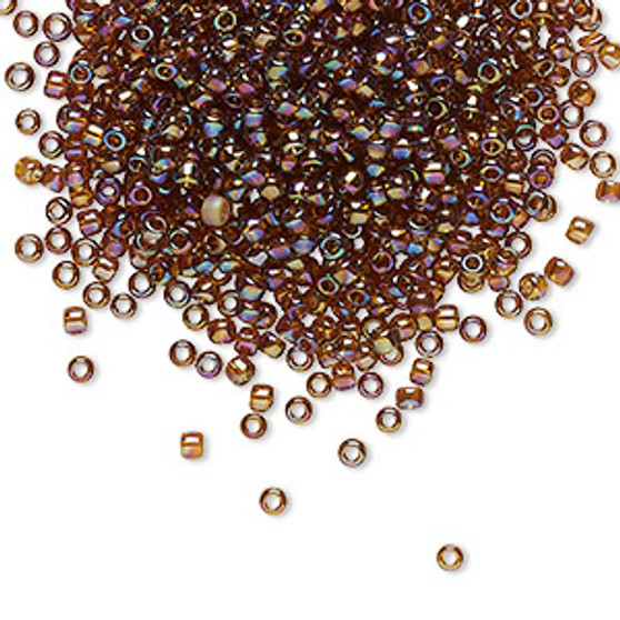 TR-11-177 - 11/0 - TOHO BEADS® - Transparent Rainbow Smoky Topaz - 7.5gms - Glass Round Seed Beads