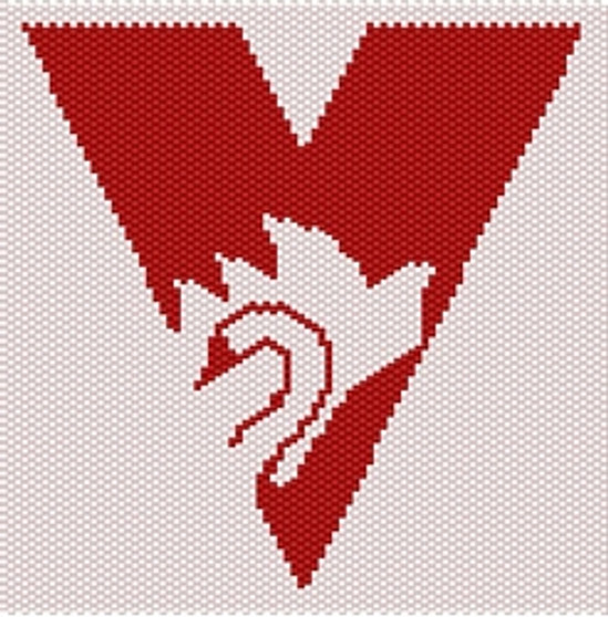 Peyote Bead Sydney Swans Football Club Logo Kit