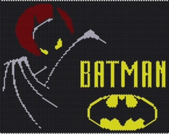 Peyote Bead Batman Pattern Download (Odd Count)