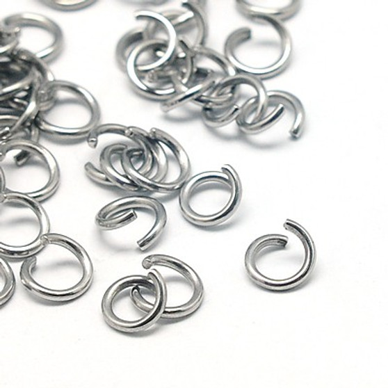 304 Stainless Steel Jumprings, 5x1mm (50gms - approx 550 rings)