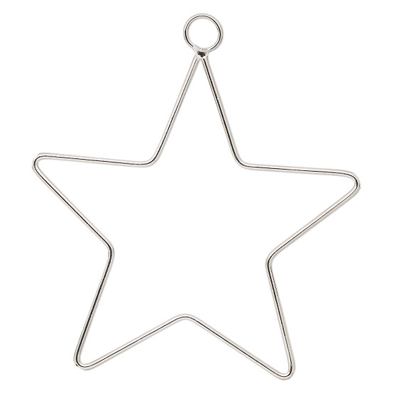 Ornament frame, steel wire 2mm thick, 5-1/2 inch Star. Sold individually