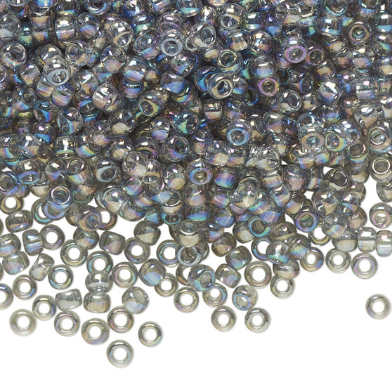 TR-08-176 - 8/0 - TOHO BEADS® - Translucent Rainbow Black Diamond - 7.5gm Vial - Glass Round Seed Beads