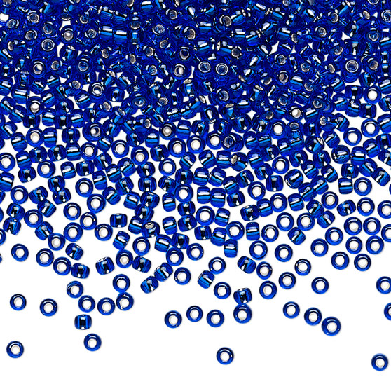 TR-11-28 - 11/0 - TOHO BEADS® - Silver-Lined Transparent Cobalt - 7.5gms - Glass Round Seed Beads