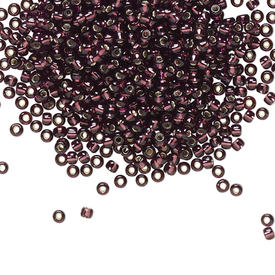 TR-11-26C - 11/0 - TOHO BEADS® - Transparent Silver-Lined Amethyst - 7.5gms - Glass Round Seed Beads