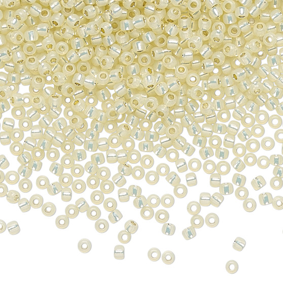 TR-11-2125 - 11/0 - TOHO BEADS® - Translucent Silver-Lined Milky White Jonquil - 7.5gms - Glass Round Seed Beads