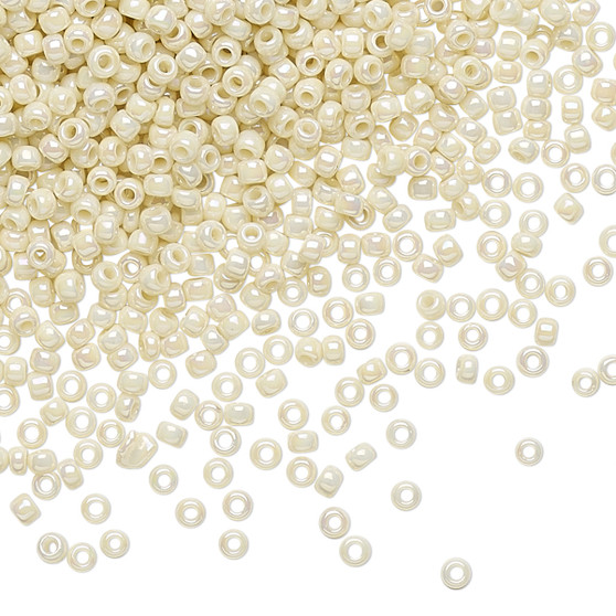 TR-11-409 - 11/0 - TOHO BEADS® - Opaque Rainbow Light Beige - 7.5gms - Glass Round Seed Beads