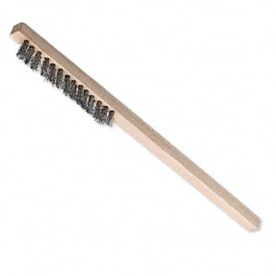 Fine steel wire brush, 8-1/4x5/8 inches. Sold individually.
