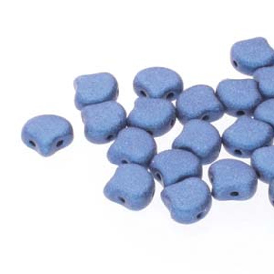 GNK8723980-79031 - 7.5mm - Matubo Czech - Mtlc Suede Blue - 10gm bag (approx 38 beads) - Glass Ginko Bead