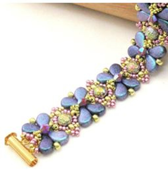 Free Download Pattern - Anthousai Bracelet - designed by Norma Jean Dell