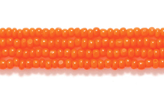 93110 - 13/0 - Czech - Opaque Lt Orange - Hank (approx 3000 beads) Glass  Charlotte Seed Bead