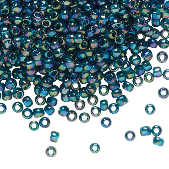 TR-08-167BD - 8/0 - TOHO BEADS® - Translucent Rainbow Teal - 7.5gm Vial - Glass Round Seed Beads
