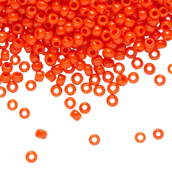 TR-08-50 - 8/0 - TOHO BEADS® - Opaque Sunset Orange - 7.5gm Vial - Glass Round Seed Beads