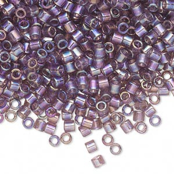 DBL-0173 - 8/0 - Miyuki - Translucent Rainbow Smoky Amethyst - 7.5gms (approx 220 Beads) - Glass Delica Beads - Cylinder