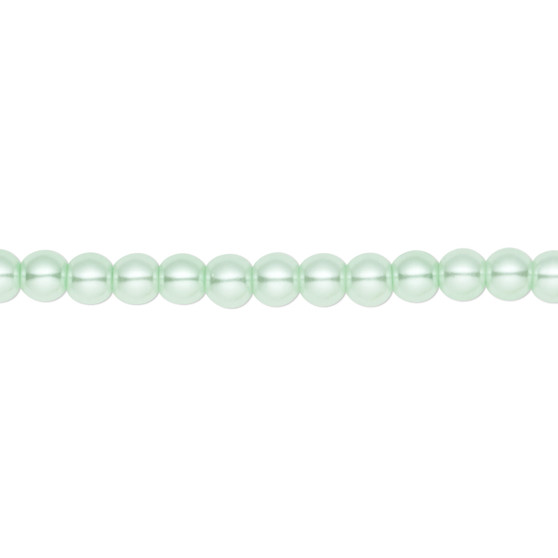 4mm - Celestial Crystal® - Light Green - 2 Strands - Round Glass Pearl