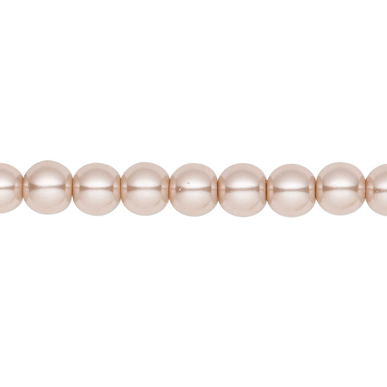 6mm - Celestial Crystal® - Champagne  - 2 Strands - Round Glass Pearl