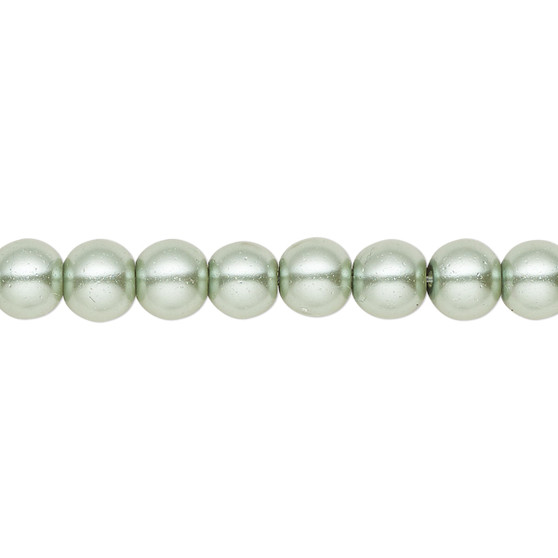 6mm - Celestial Crystal® - Sage - 2 Strands - Round Glass Pearl
