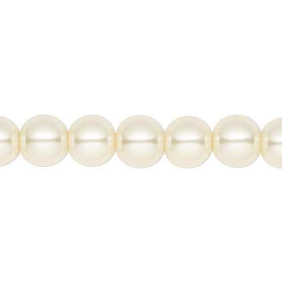 8mm - Celestial Crystal® - Ivory - 2 Strands - Round Glass Pearl