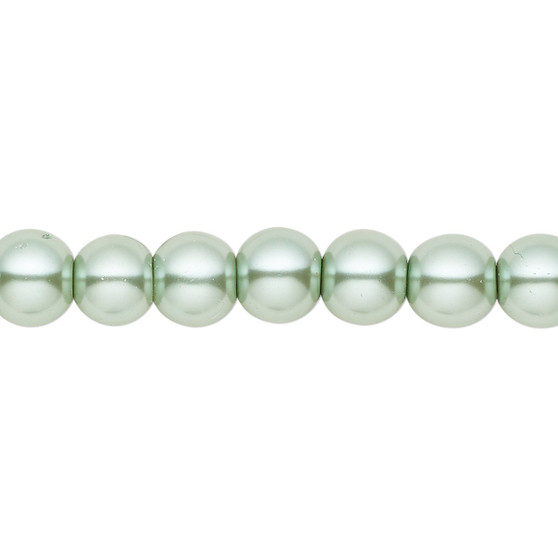 8mm - Celestial Crystal® - Sage - 2 Strands - Round Glass Pearl