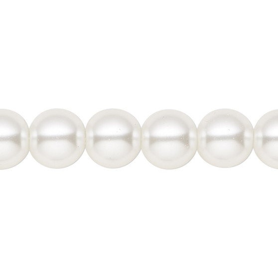 10mm - Celestial Crystal® - White - 2 Strands - Round Glass Pearl