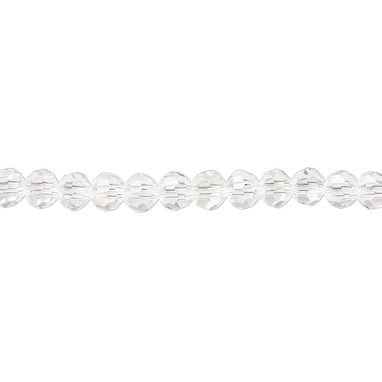 4mm - Celestial Crystal® - Clear  - 1 Strand (approx. 100 Pack)  - 32 Facet Round