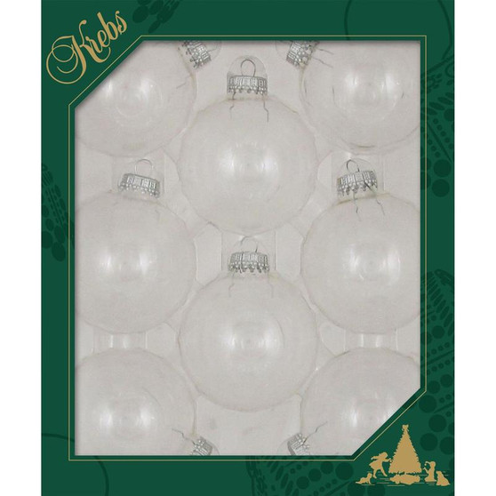 2 5/8" (67mm) - Clear - Made in the USA Designer Seamless Glass Ball Christmas Ornament - Sold individually