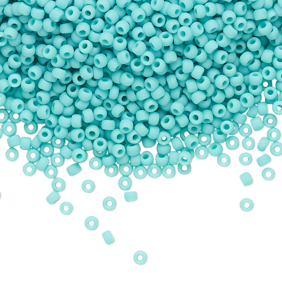 TR-11-55F - 11/0 - TOHO BEADS® -  Opaque Frosted Blue Turquoise - 50gms - Glass Round Seed Beads