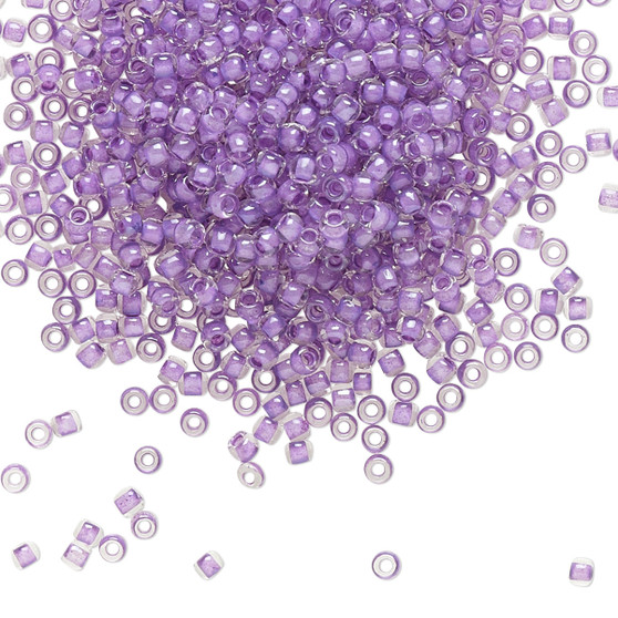 TR-11-935 - 11/0 - TOHO BEADS® - Translucent Wisteria-Lined Crystal Clear - 50gms - Glass Round Seed Beads